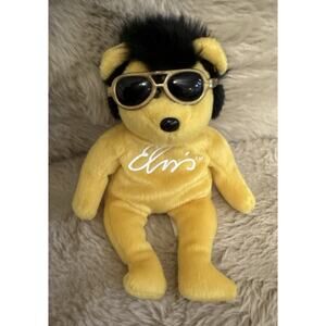 Ty Beanie Baby Solid Gold Beanie Elvis Presley Bear No Tag Walgreens Exclusive